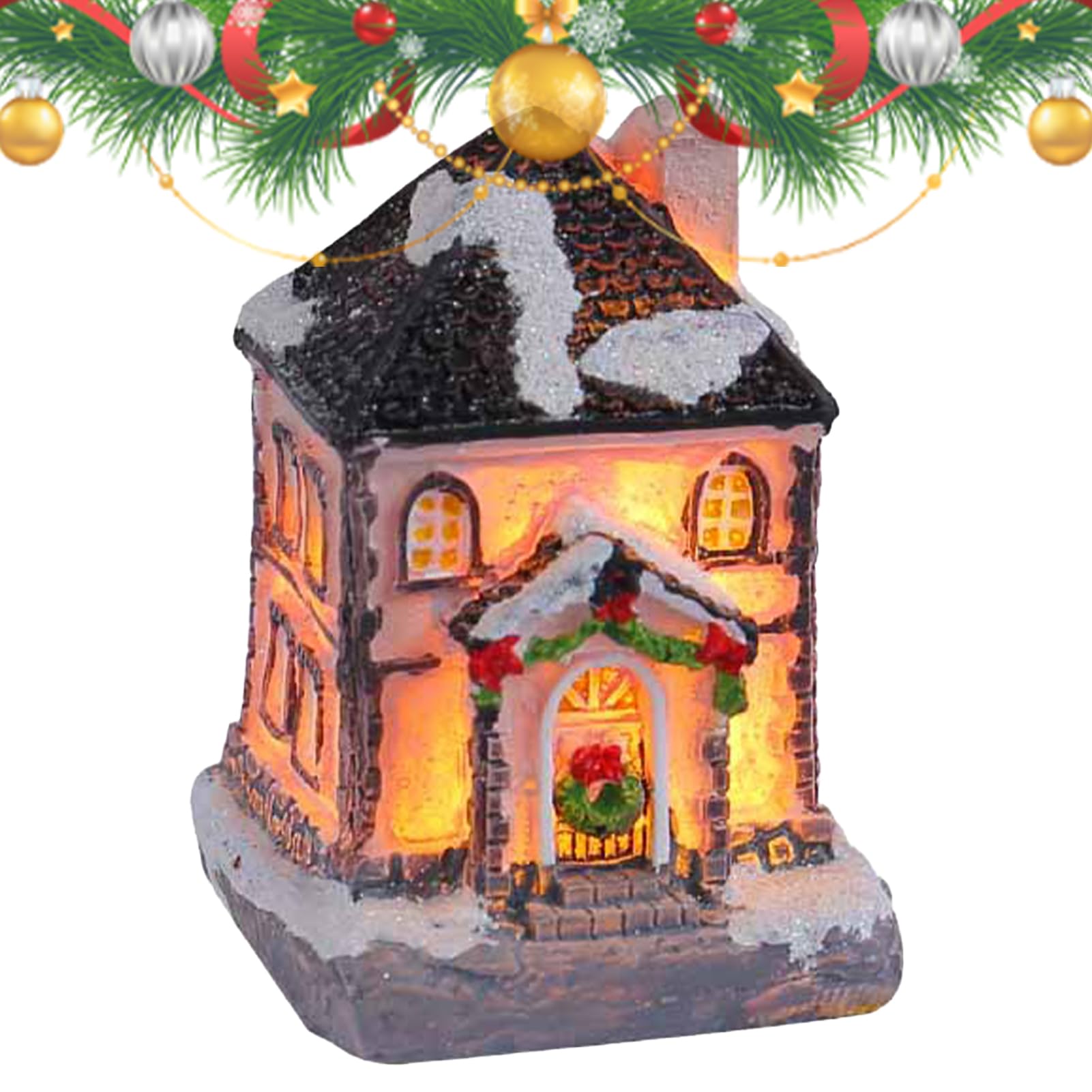 Amazon.co.jp: クリスマスハウス クリスマス置物ハウス ミニハウス